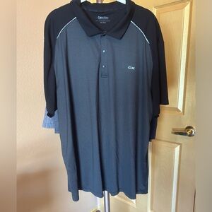 Calvin Klein Men’s Black/Grey CK Polo Golf Shirt